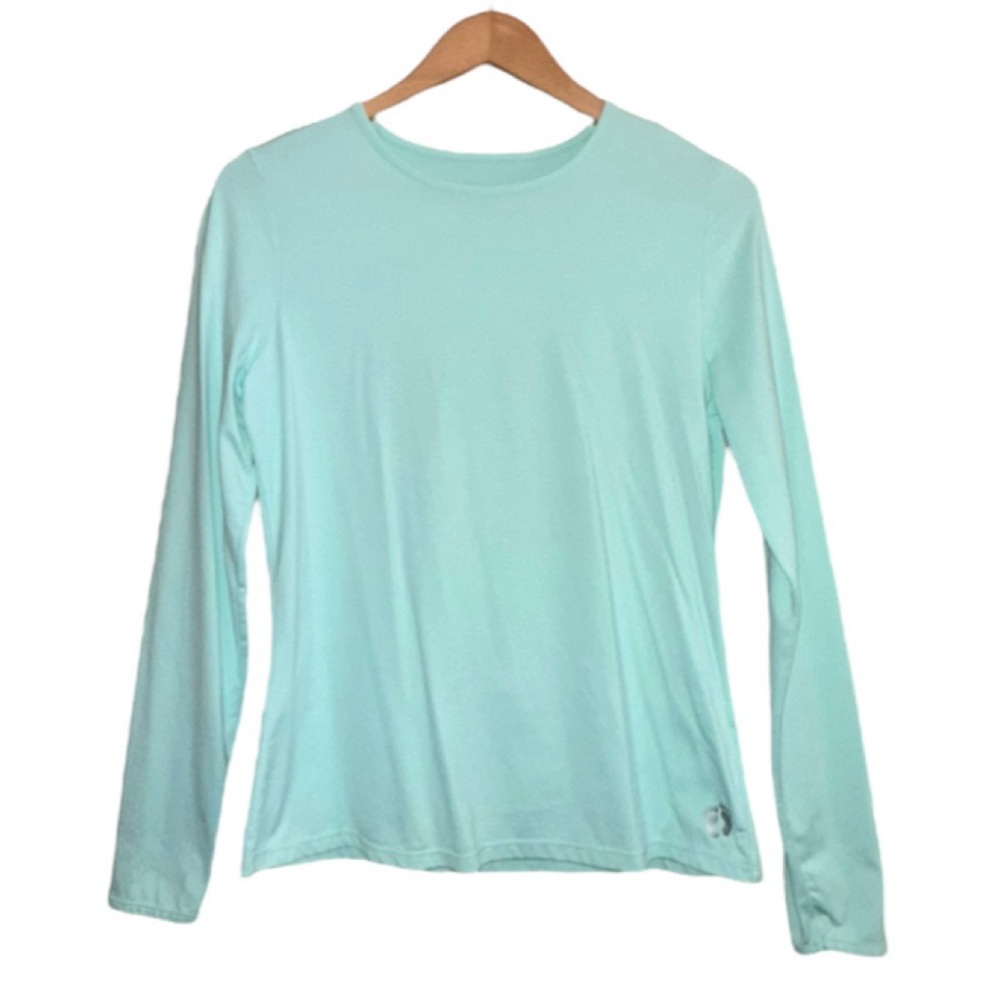 HANG TEN Mint Long Sleeve Rash Guard T-Shirt Surf Sun Protection UPF 50+ Wmn S - Picture 2 of 14